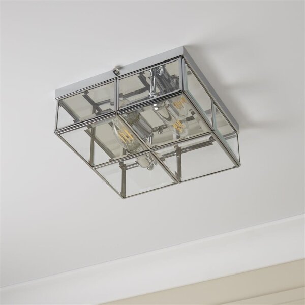 Searchlight 6769-26CC - Plafoniera FLUSH 2xE14/40W/230V cromo
