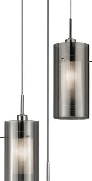 Searchlight 2300-3SM - Lampadario a sospensione con filo DUO 3xE14/60W/230V antracite
