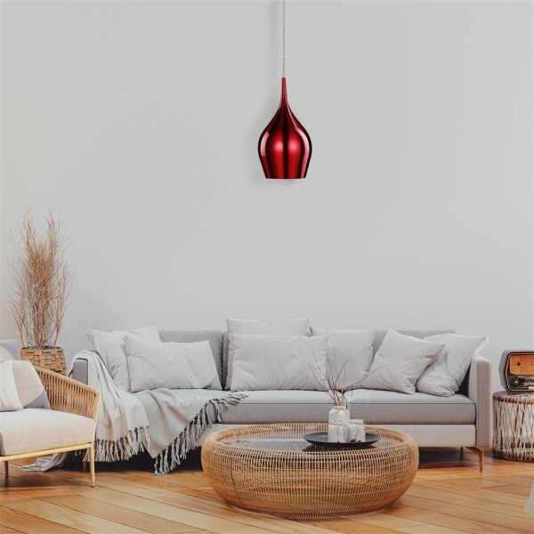 Searchlight - Lampadario a sospensione con filo VIBRANT 1xE14/40W/230V rosso