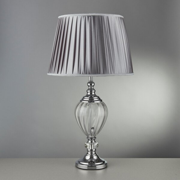 Searchlight EU3721CL - Lampada da tavolo GREYSON 1xE27/60W/230V