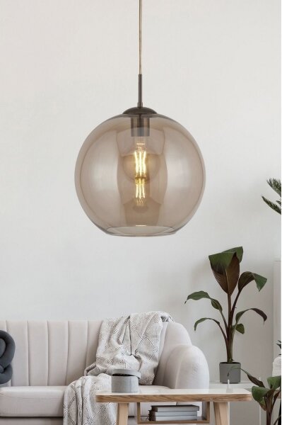 Searchlight 1632AM - Lampadario a sospensione con filo BALL 1xE27/60W/230V marrone