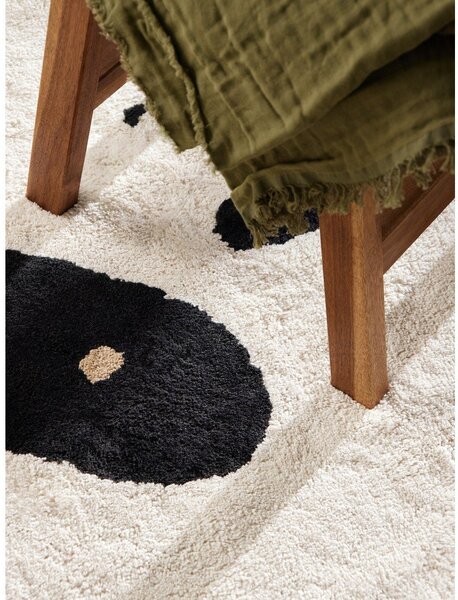 Tappeto per bambini nero/color crema in cotone lavabile/tessuto a mano 103x120 cm Snuggle Patsy – Hanse Home