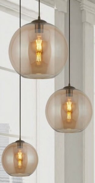 Searchlight 1621AM - Lampadario a sospensione con filo BALL 1xE27/60W/230V bronzo