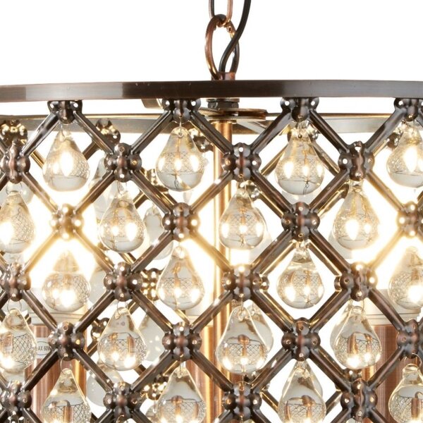 Searchlight 7813-3CU - Lampadario di cristallo a sospensione con catena MARQUISE 3xE14/40W/230V