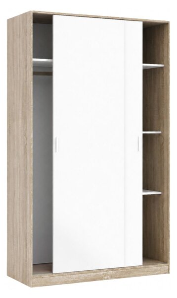 Guardaroba moderno rovere e bianco 120x200h cm - Adrenalin