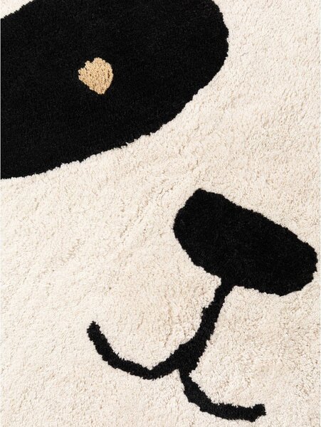 Tappeto per bambini nero/color crema in cotone lavabile/tessuto a mano 103x120 cm Snuggle Patsy – Hanse Home