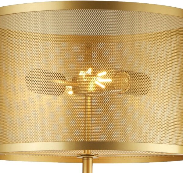 Searchlight EU2832-2GO - Lampada da terra FISHNET 2xE27/60W/230V oro