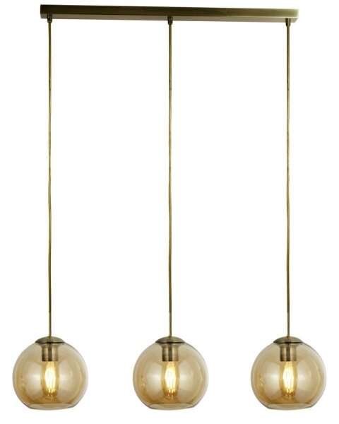 Searchlight 1623-3AM - Lampadario a sospensione con filo PENDANT 3xE27/40W/230V oro