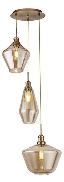 Searchlight 5423-3AB - Lampadario a sospensione con filo MIA 3xE27/60W/230V ottone