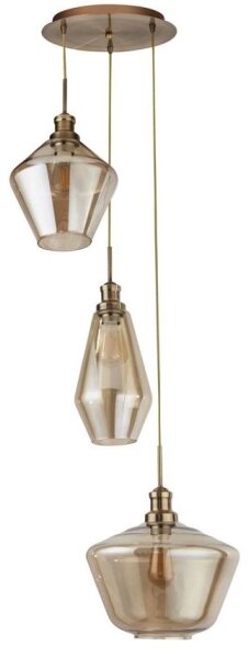 Searchlight 5423-3AB - Lampadario a sospensione con filo MIA 3xE27/60W/230V ottone