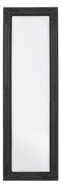 Specchio Miro con Cuscini Nero Opaco 42x132 in Legno