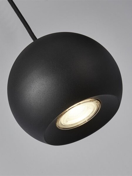 Searchlight 1014-4BK - Lampadario a sospensione con filo EINDHOVEN 4xGU10/50W/230V nero