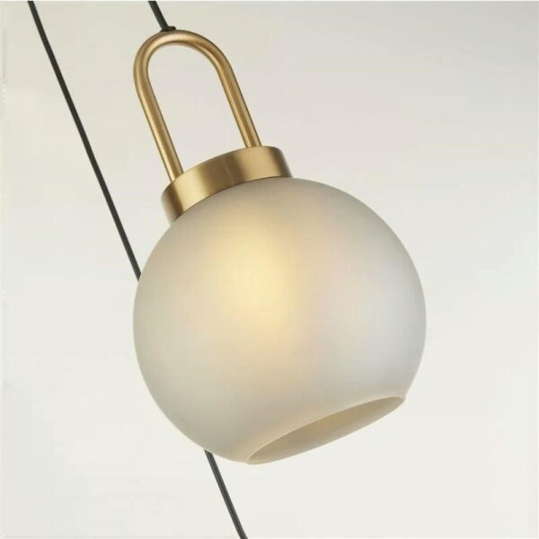 Searchlight 36632-3AC - Lampadario a sospensione con filo SNOWDROP 3xE27/60W/230V ottone