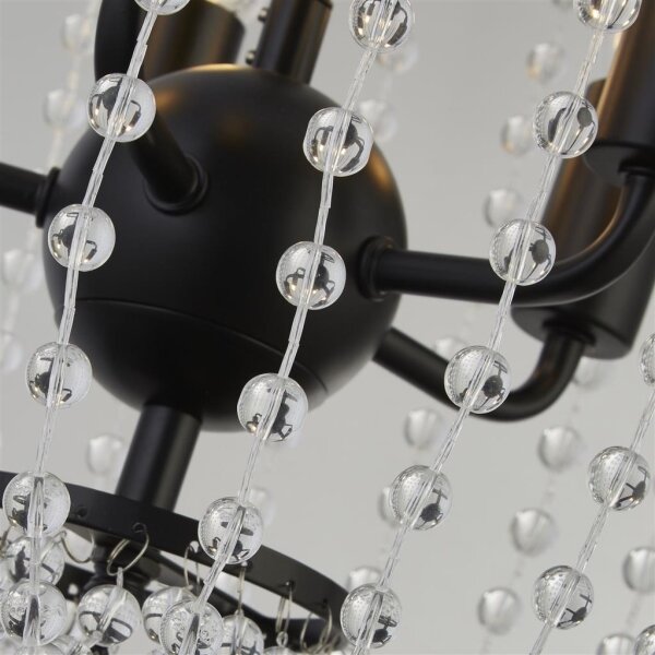 Searchlight 30216-5BK - Lampadario a sospensione con catena SHOWER 5xE14/60W/230V nero