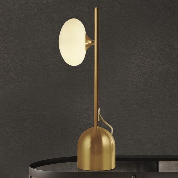 Searchlight EU94040-1GO - Lampada da tavolo PEBBLE 1xG9/7W/230V oro