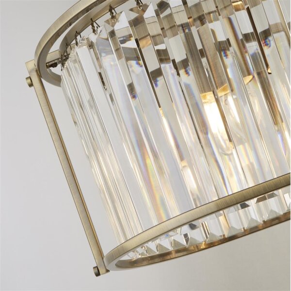 Searchlight 8095-5AB - Lampadario a sospensione con catena VICTORIA 5xE27/60W/230V ottone