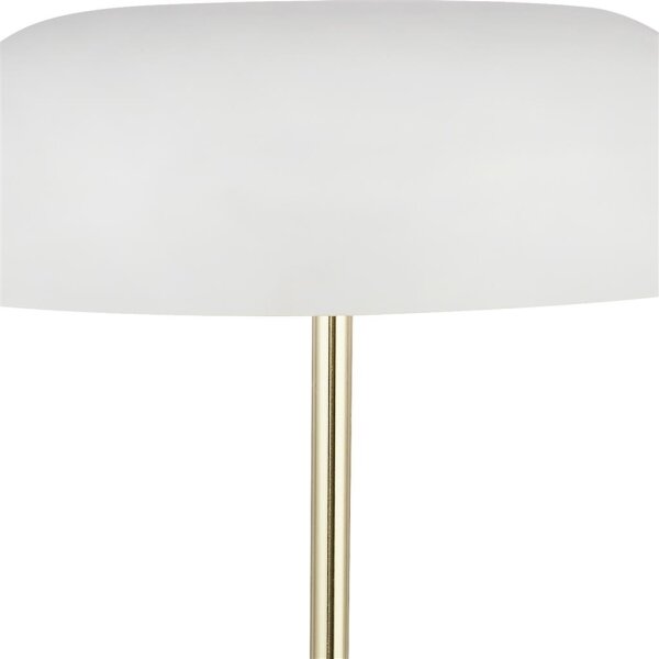 Searchlight EU60707WH - Lampada da tavolo HANOVER 2xE14/7W/230V bianco/oro