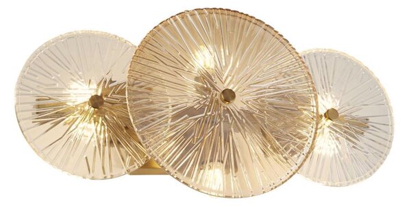 Searchlight 88210-6BZ - Applique WAGON WHEEL 6xG9/33W/230V ottone
