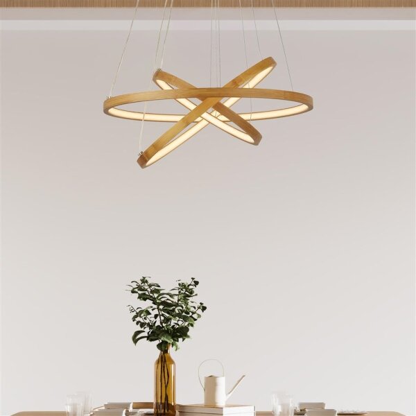 Searchlight 75033-3NA - Lampadario LED a sospensione con filo ETERNITY LED/34,5W/230V oro