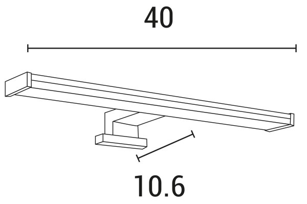 Illuminazione a LED per specchi da bagno LED/8W/230V 3000K 40 cm IP44 cromo