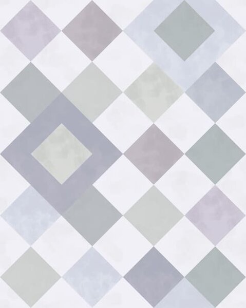 Carta da parati Diamanti nei freschi toni del grigio-blu, Parati astratta classici, a01247v1 : Uwalls.it