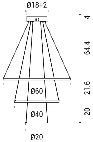 Lampadario LED a sospensione con filo LED/42W/230V 3000K nero
