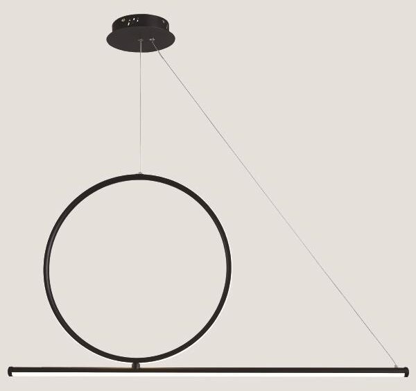 Lampadario LED a sospensione con filo LED/32W/230V 3000K nero