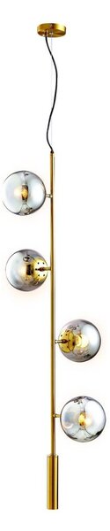 Lampadario a sospensione con filo 4xE27/10W/230V oro