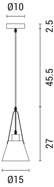 Lampadario a sospensione con filo 1xE27/40W/230V bianco
