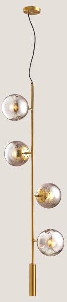 Lampadario a sospensione con filo 4xE27/10W/230V oro
