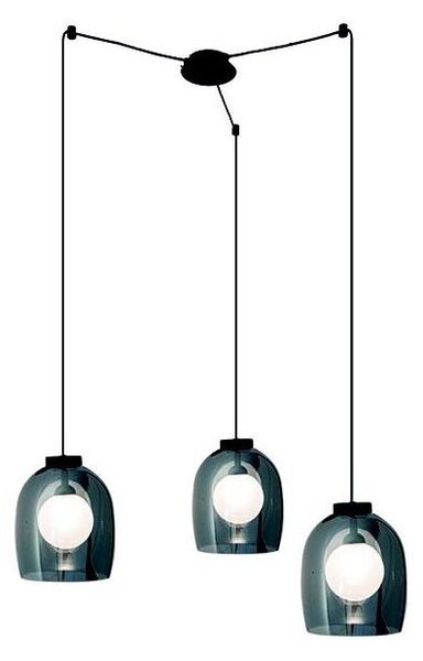 Zambelis 22145 - Lampadario a sospensione con filo 3xG9/5W/230V ragno nero