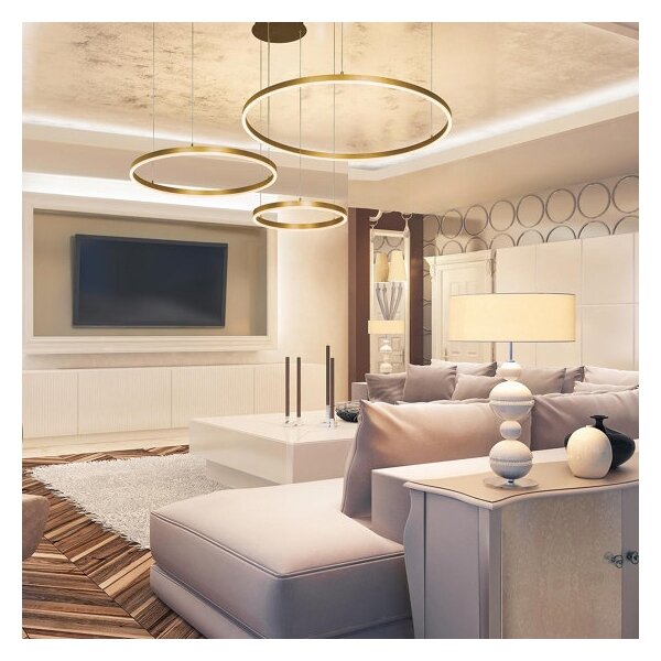 Zambelis 1956 - Lampadario LED a sospensione con filo LED/136W/230V oro