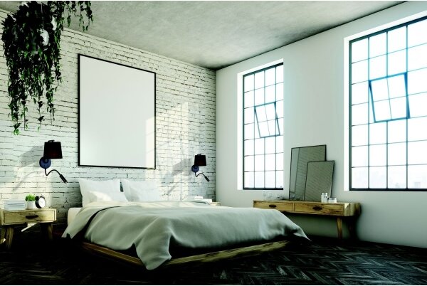 Zambelis H57 - Lampada LED flessibile 3W + 1xE27 40W 230V nero