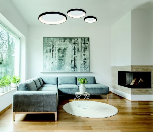 Zambelis 2048 - Plafoniera LED dimmerabile LED/50W/230V diametro 60 cm nero