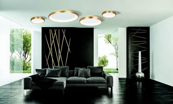 Zambelis 2042 - Plafoniera LED dimmerabile LED/30W/230V diametro 40 cm oro