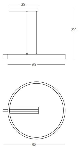 Zambelis 22011 - Lampadario a sospensione con filo LED dimmerabile LED/41W/230V