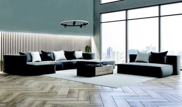Zambelis 22013 - Lampadario a sospensione con filo LED dimmerabile LED/59W/230V diametro 79 cm nero