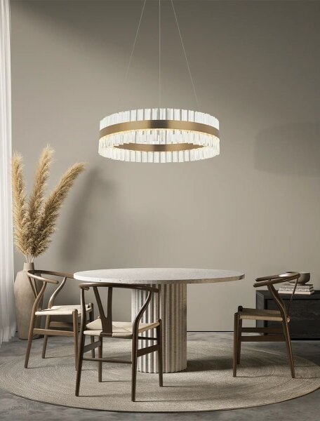 Zambelis 22039 - Lampadario a sospensione con filo LED dimmerabile LED/56W/230V oro