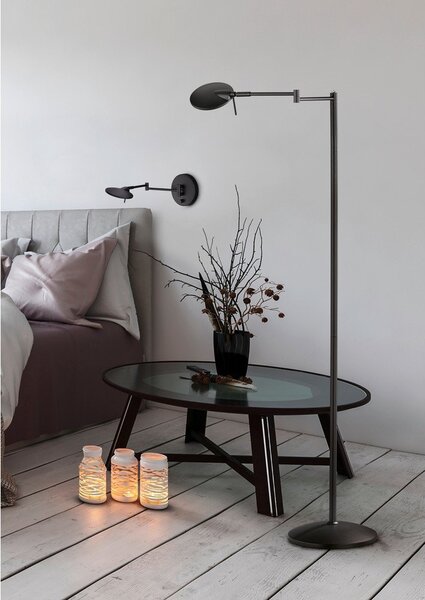 Lampada da parete LED nera opaca con struttura flessibile/con intensità regolabile Kazan – Trio