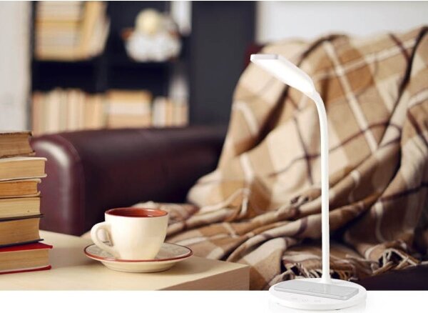 Nedis LTLGQ4M2WT - Lampada dimmerabile con ricarica wireless Qi LED/5,5W/230V 2700-6500K