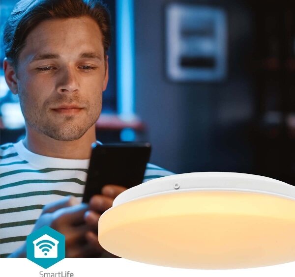 Nedis WIFILAC35WT - LED RGBW Lampada dimmerabile LED/18W/230V 2700-6500K IP44 Wi-Fi