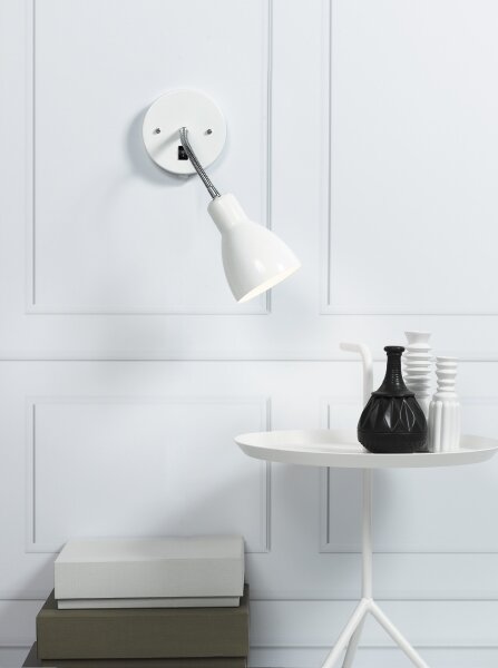 Nordlux - Faretto da parete CYCLONE 1xE14/15W/230V bianco