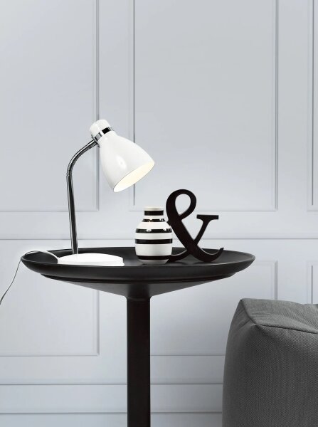 Nordlux - Lampada da tavolo CYCLONE 1xE14/15W/230V bianco