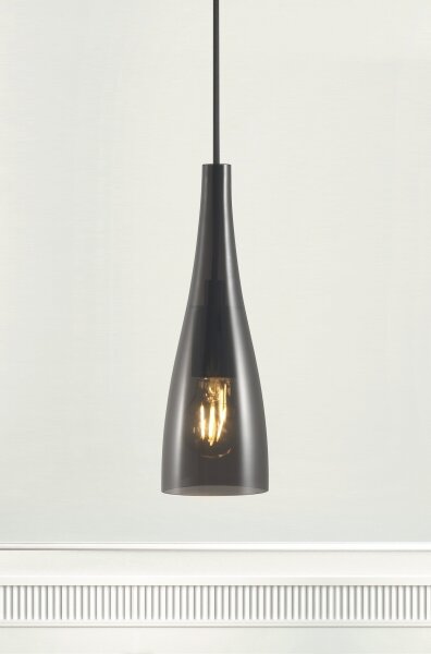 Nordlux - Lampada a sospensione con cavo EMBLA 1xE27/40W/230V fumé/nero