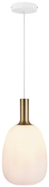 Nordlux - Lampadario a cavo ALTON 1xE27/60W/230V bianco/nero/ottone
