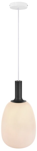 Nordlux - Lampadario a cavo ALTON 1xE27/60W/230V bianco/nero/ottone