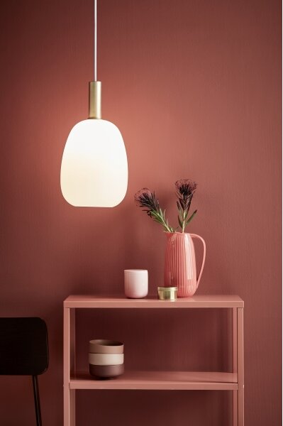 Nordlux - Lampadario a cavo ALTON 1xE27/60W/230V bianco/nero/ottone