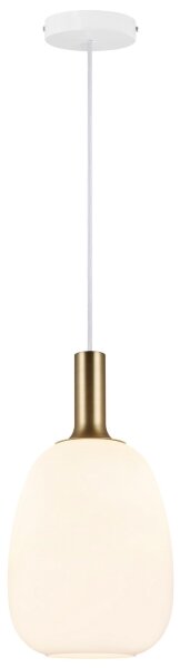 Nordlux - Lampadario a cavo ALTON 1xE27/60W/230V bianco/nero/ottone