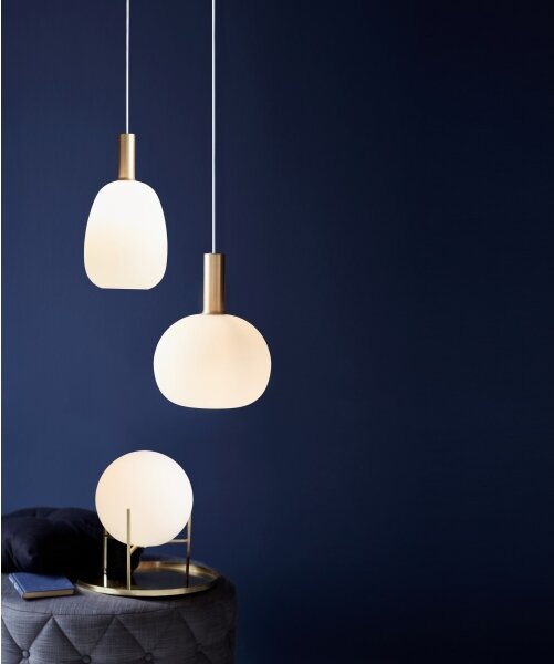 Nordlux - Lampadario a cavo ALTON 1xE27/60W/230V bianco/nero/ottone