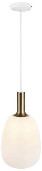 Nordlux - Lampadario a cavo ALTON 1xE27/60W/230V bianco/nero/ottone